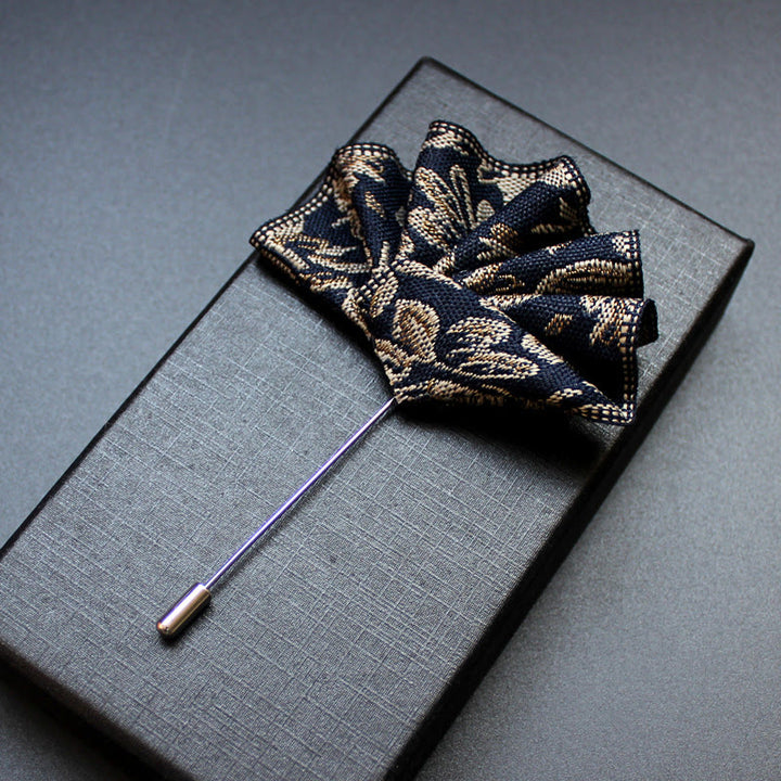Men's 2-in-1 Lapel Pin And Pocket Square Insert - Style #9 - image 11