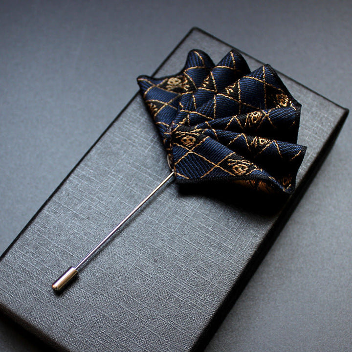 Men's 2-in-1 Lapel Pin And Pocket Square Insert - Style #6 - image 8