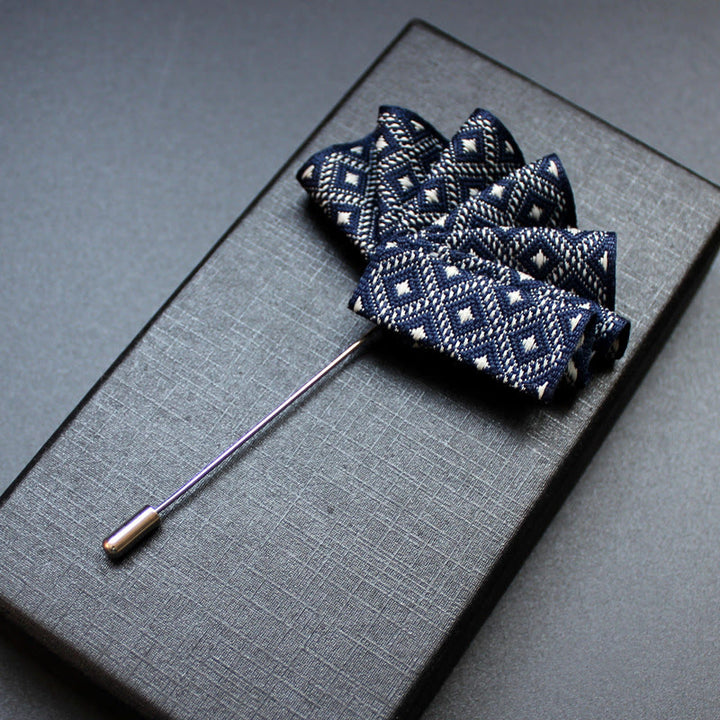 Men's 2-in-1 Lapel Pin And Pocket Square Insert - Style #7 - image 9