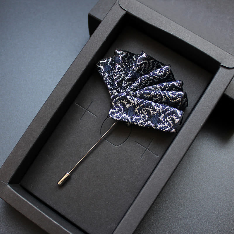Men's 2-in-1 Lapel Pin And Pocket Square Insert - Style #1 - image 1