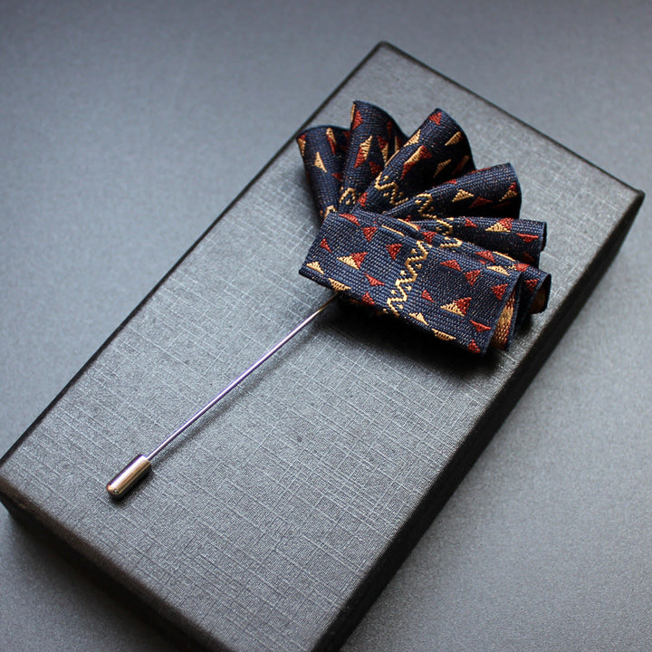 Men's 2-in-1 Lapel Pin And Pocket Square Insert - Style #8 - image 10