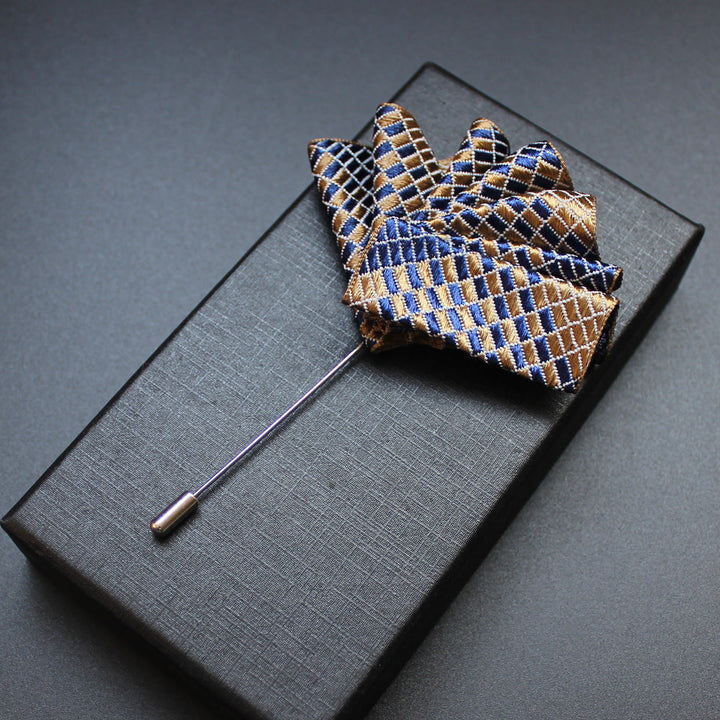 Men's 2-in-1 Lapel Pin And Pocket Square Insert - Style #4 - image 6