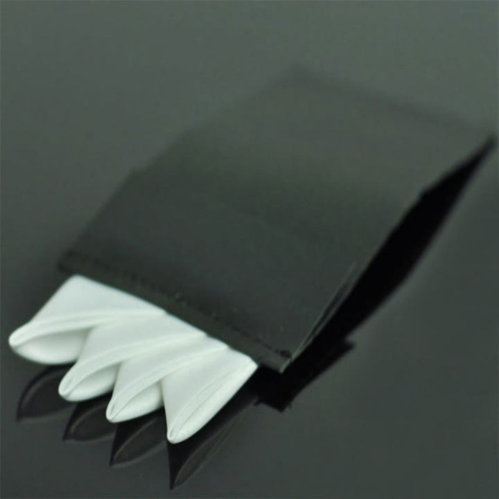 Four-Point Crown Pre-Folded Pocket Square Card Insert - White - image 5