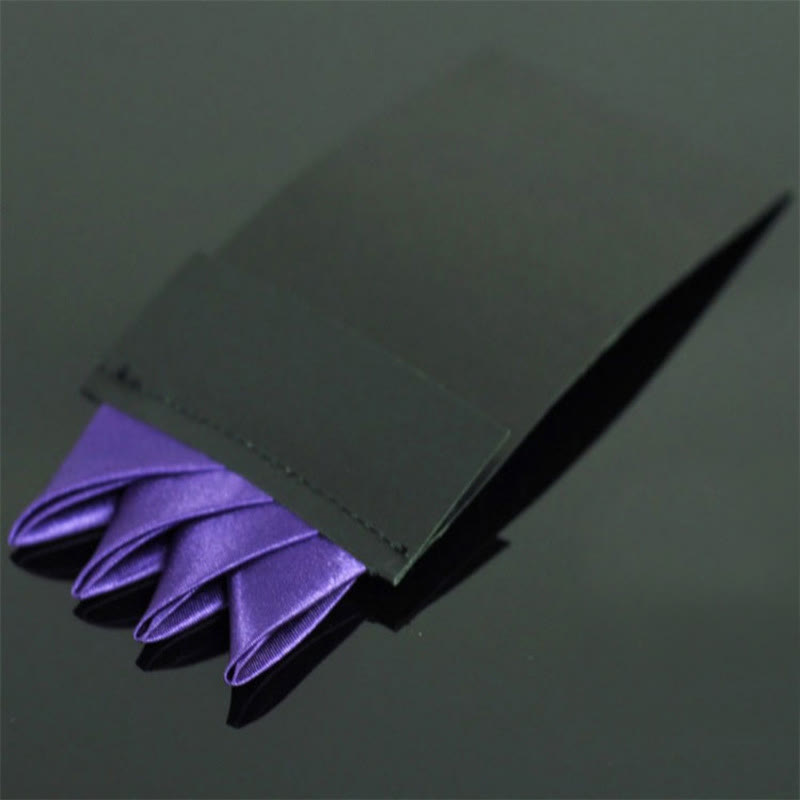 Four-Point Crown Pre-Folded Pocket Square Card Insert - Purple - image 1