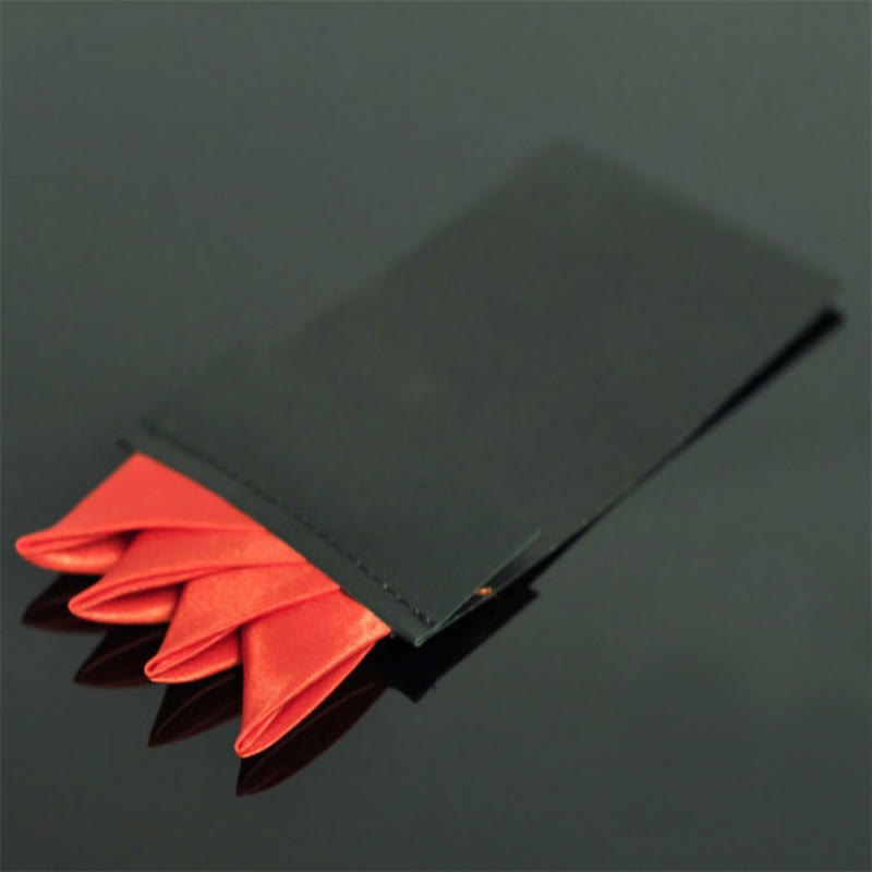 Four-Point Crown Pre-Folded Pocket Square Card Insert - DarkOrange - image 4