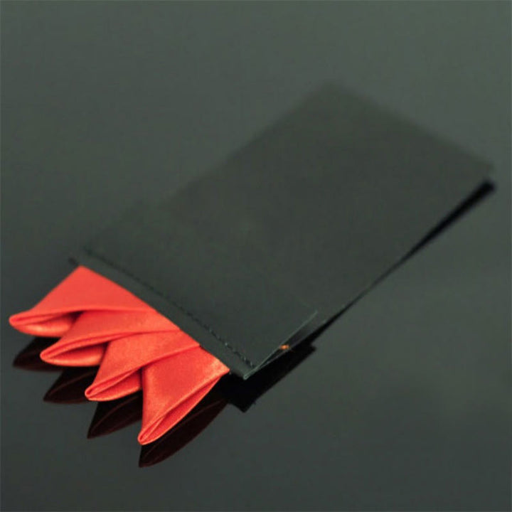 Four-Point Crown Pre-Folded Pocket Square Card Insert - DarkOrange - image 4