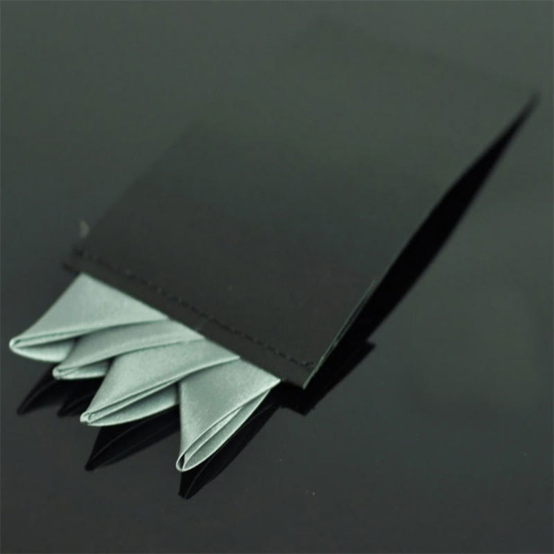 Four-Point Crown Pre-Folded Pocket Square Card Insert - LightGray - image 12