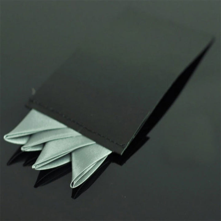 Four-Point Crown Pre-Folded Pocket Square Card Insert - LightGray - image 12