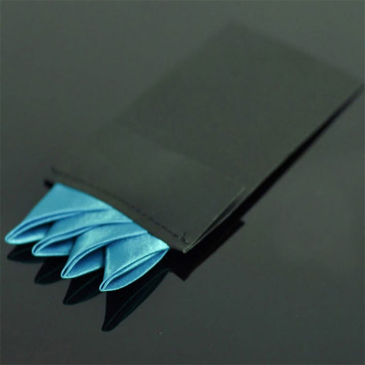Four-Point Crown Pre-Folded Pocket Square Card Insert - Turquoise - image 9