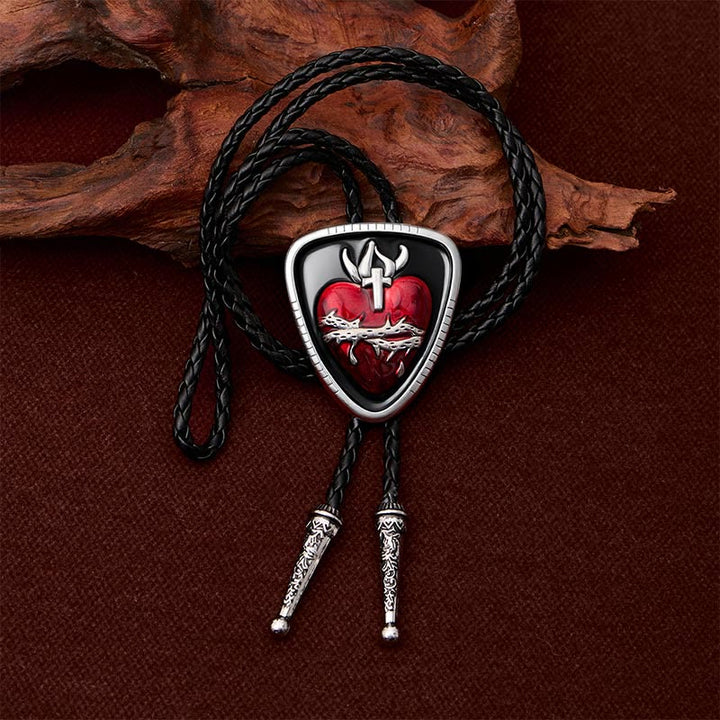 The Martyr Thorn & Heart Enameled Bolo Tie - image 2