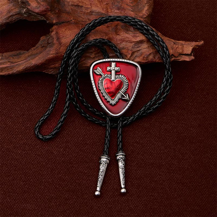 Gothic Emo Cross Arrow Heartbreaker Bolo Tie - image 6