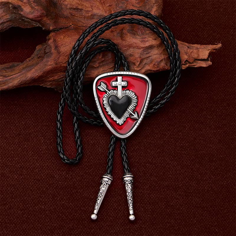 Gothic Emo Cross Arrow Heartbreaker Bolo Tie - image 2