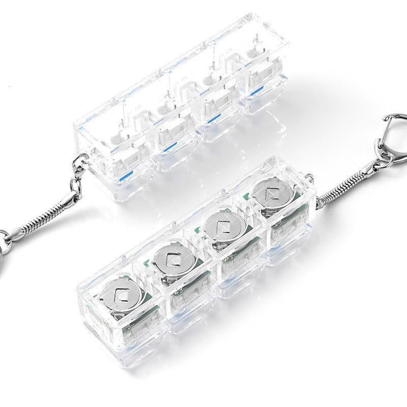 Mechanical Keyboard Fidget Toy Keychain For Anxiety Relief - image 5