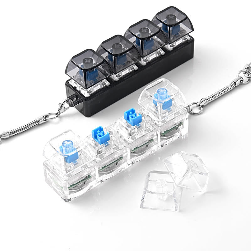Mechanical Keyboard Fidget Toy Keychain For Anxiety Relief - image 6
