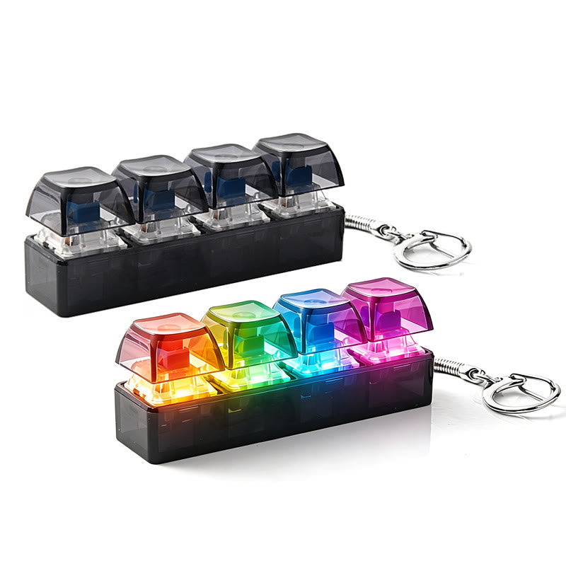 Mechanical Keyboard Fidget Toy Keychain For Anxiety Relief - image 1