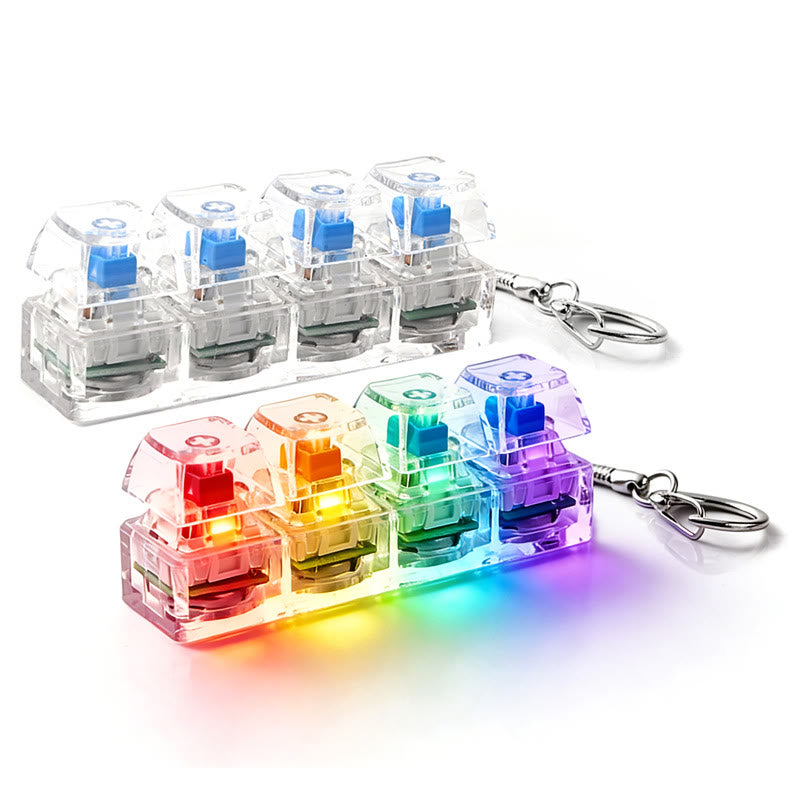 Mechanical Keyboard Fidget Toy Keychain For Anxiety Relief - image 2