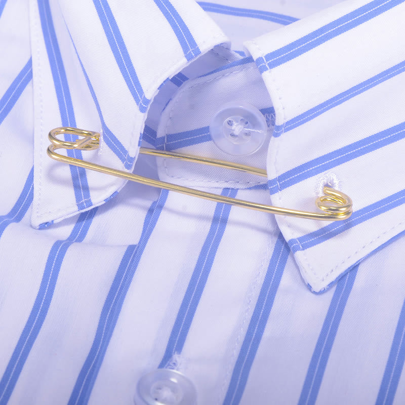 Collar Bar Accessory Safety Pin For Dress Shirt - Gold - image 3