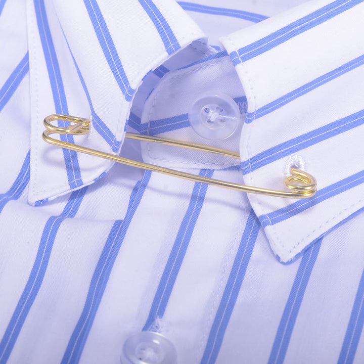 Collar Bar Accessory Safety Pin For Dress Shirt - Gold - image 3