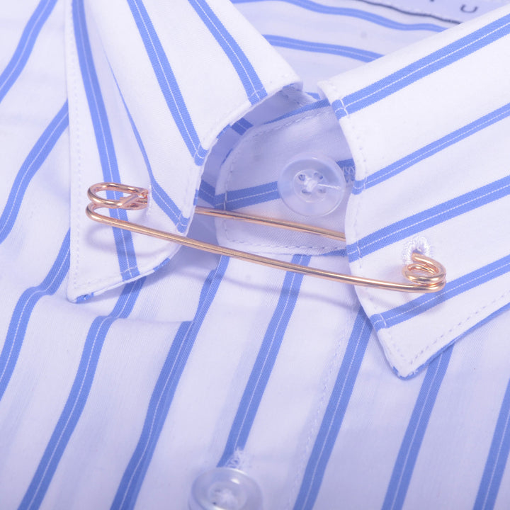 Collar Bar Accessory Safety Pin For Dress Shirt - Rose Gold - image 5