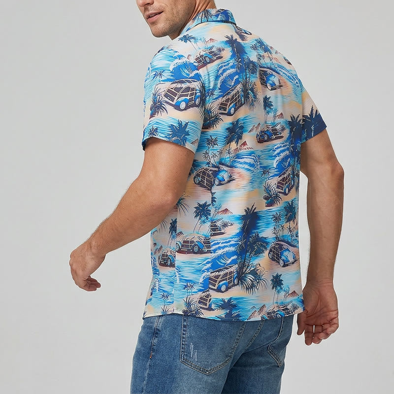 Men's Summer Beach Holiday Hawaiian Button Up Shirt  - image 3