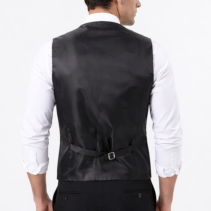 Men's All-match Paisley Pattern Waistcoat 4-in-1 Outfit Set Suit Vest - image 3