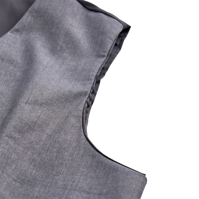 Men's Modern V-Neck Asymmetric Zipper Suit Vest - image 10