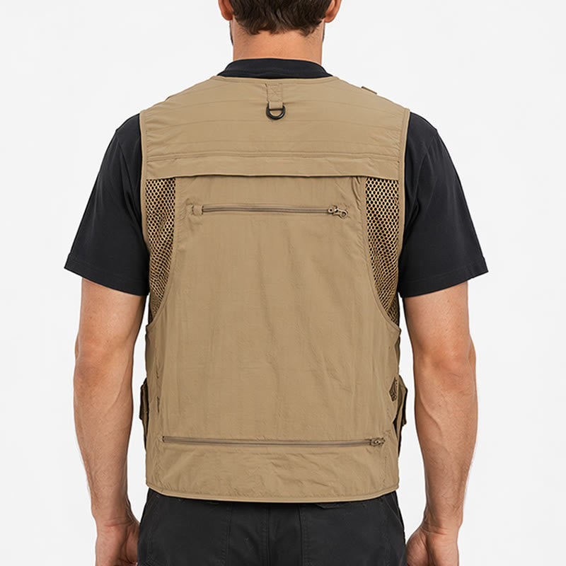 Multi-Pocket Lightweight Mesh Lined Utility Fishing Vest - image 2