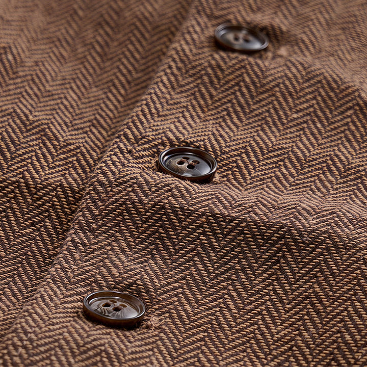 Men's Herringbone Suit Lape with Decorative Chain Suit Vest - image 19