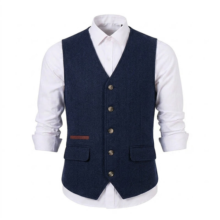 Men's British Herringbone Thick Casual Suit Vest - image 25