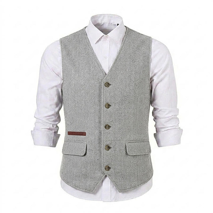 Men's British Herringbone Thick Casual Suit Vest - image 32