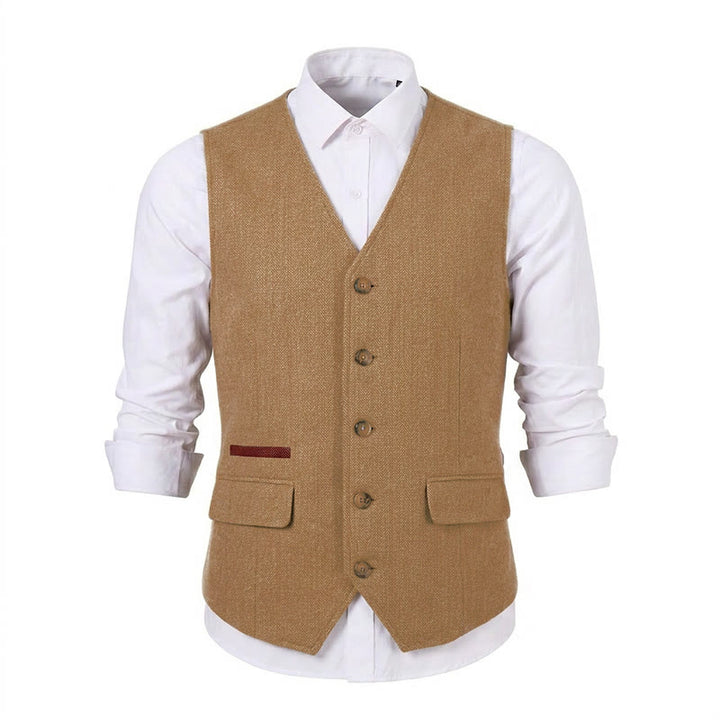 Men's British Herringbone Thick Casual Suit Vest - image 26