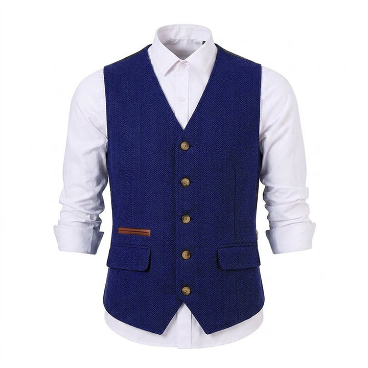 Men's British Herringbone Thick Casual Suit Vest - image 34