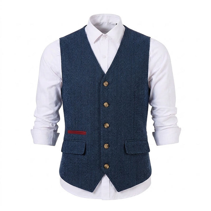 Men's British Herringbone Thick Casual Suit Vest - image 35