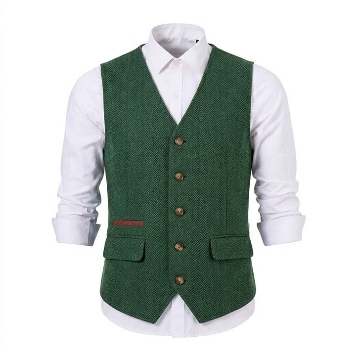 Men's British Herringbone Thick Casual Suit Vest - image 27
