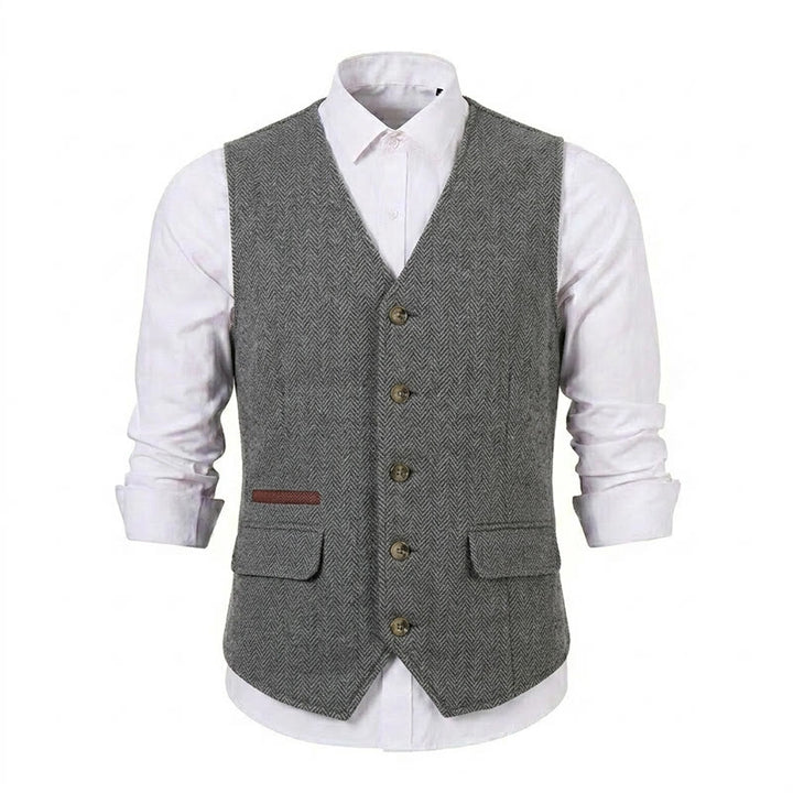 Men's British Herringbone Thick Casual Suit Vest - image 30