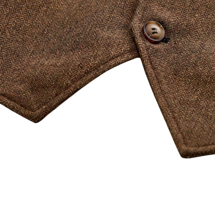 Men's British Herringbone Thick Casual Suit Vest - image 21