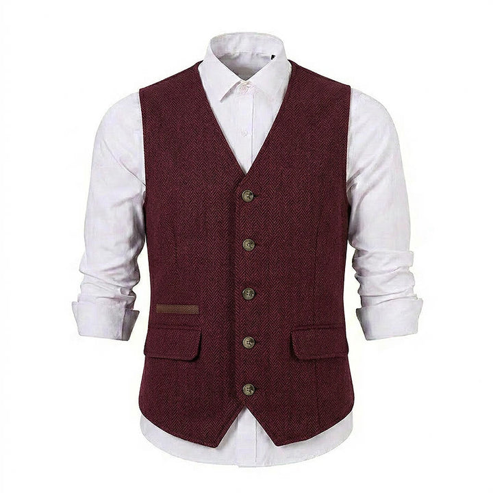 Men's British Herringbone Thick Casual Suit Vest - image 31