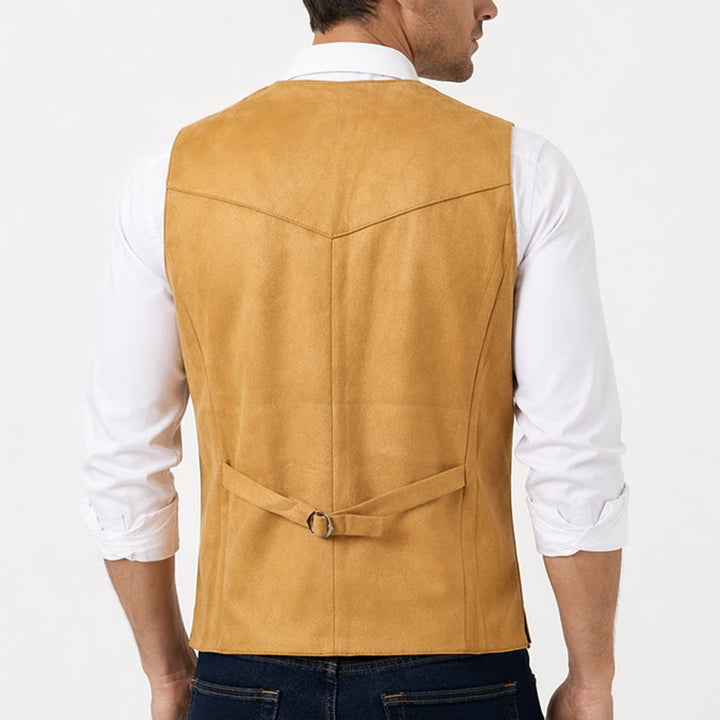 Men's Western Suede Look Casual Layering Vest - image 3