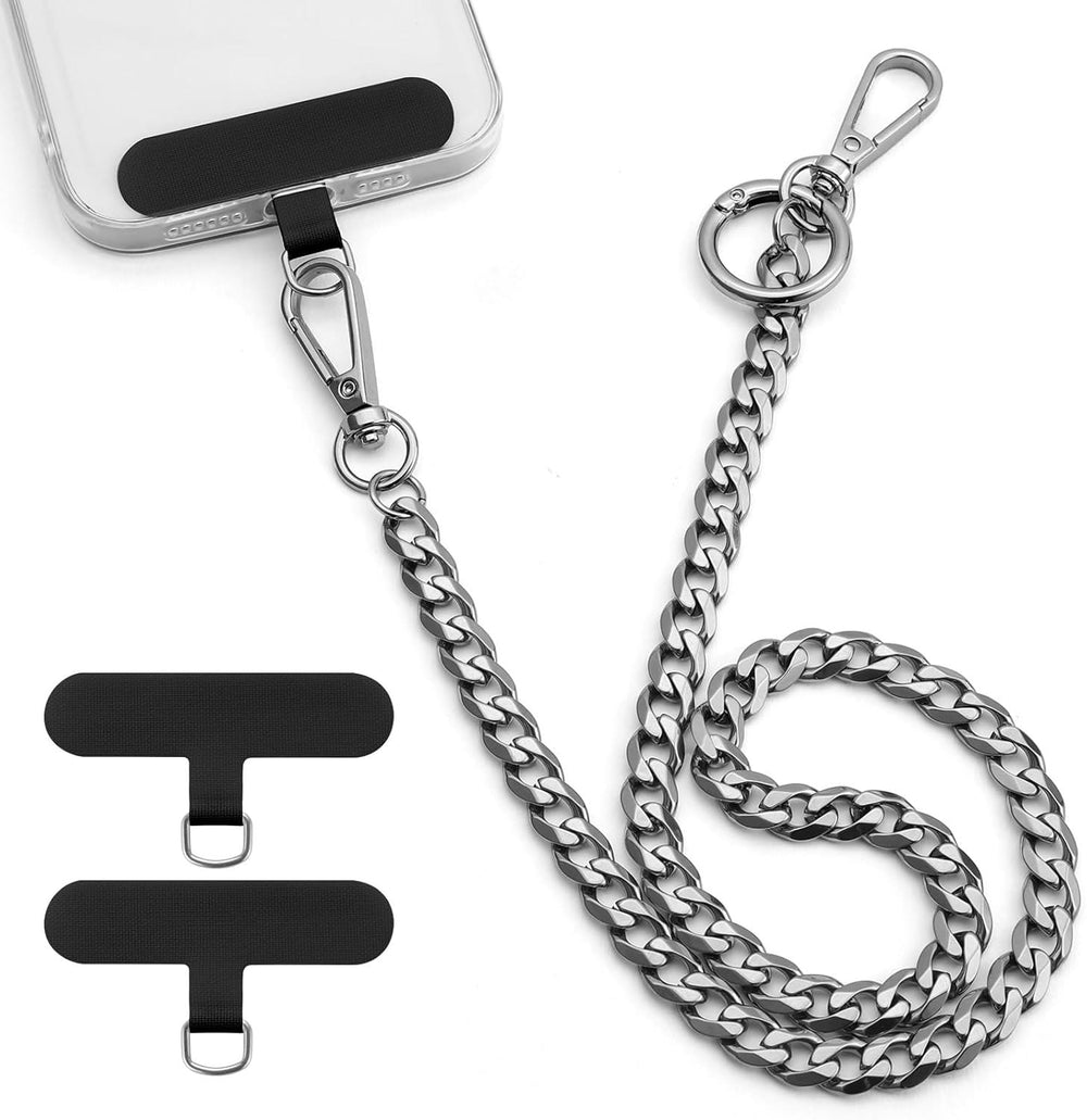 Heavy Duty Anti Theft Phone Chain With 2 Pack Phone Patch - Phone Chain with 2 Patch - image 1