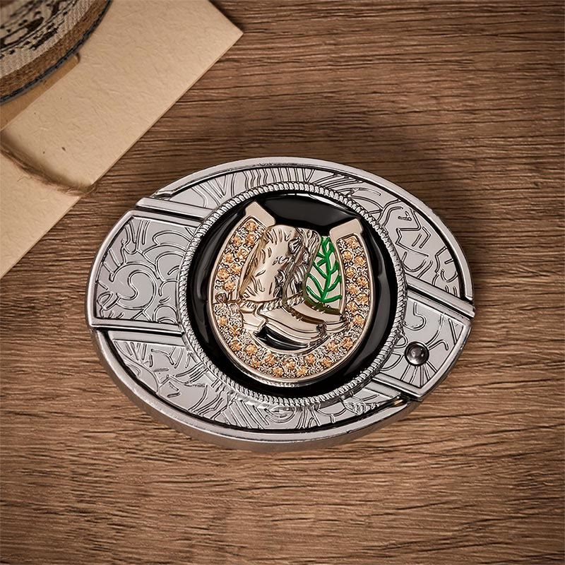 Boots & Horseshoe DIY Hidden Folding Knife Buckle Leather Belt - image 10