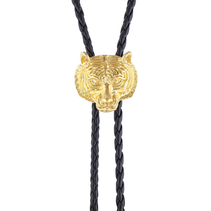 Western Retro Tiger Head Metal Bolo Tie - image 8