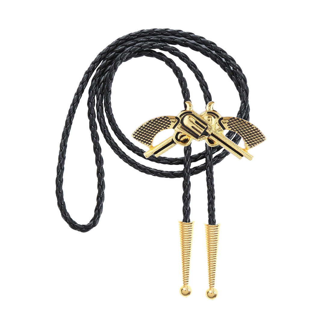 Western Retro Crossed Pistol Bolo Tie - image 5