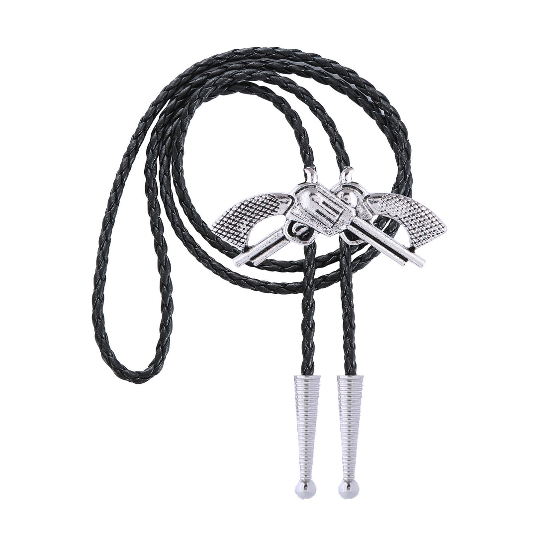Western Retro Crossed Pistol Bolo Tie - image 10