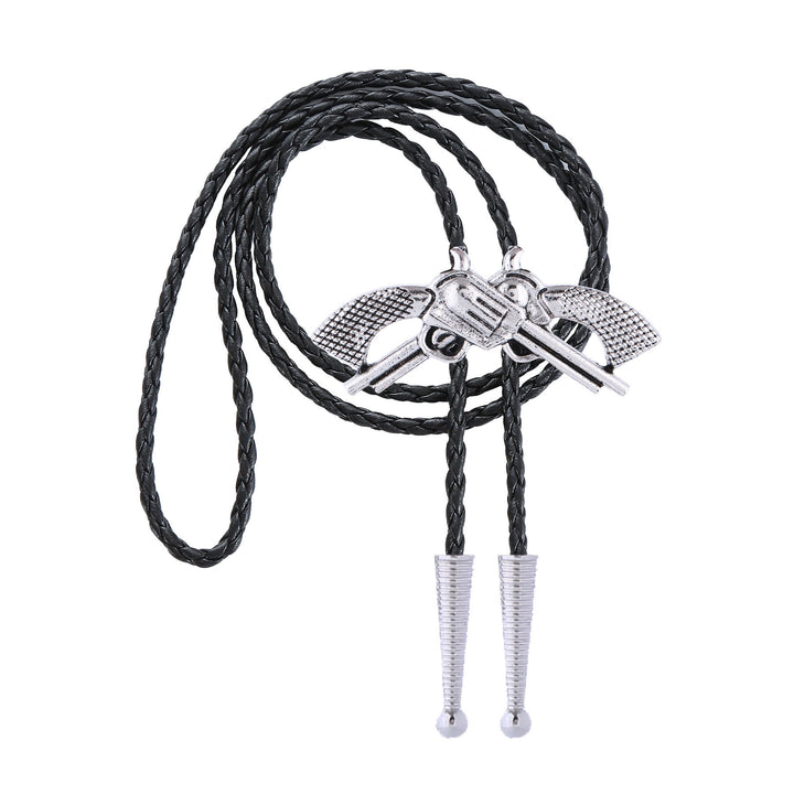 Western Retro Crossed Pistol Bolo Tie - image 10