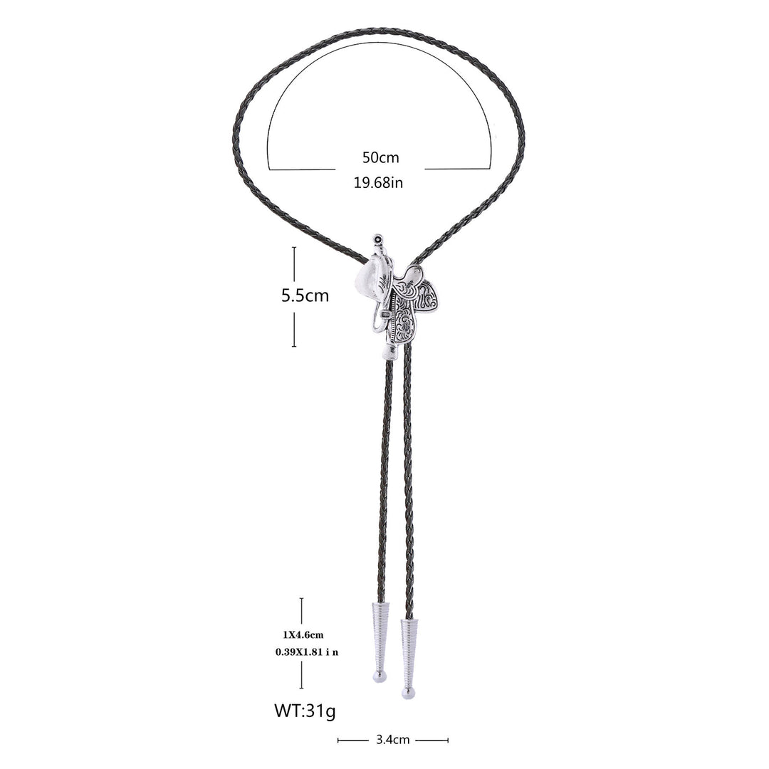 Vintage Horse Saddle Bolo Tie  - image 7