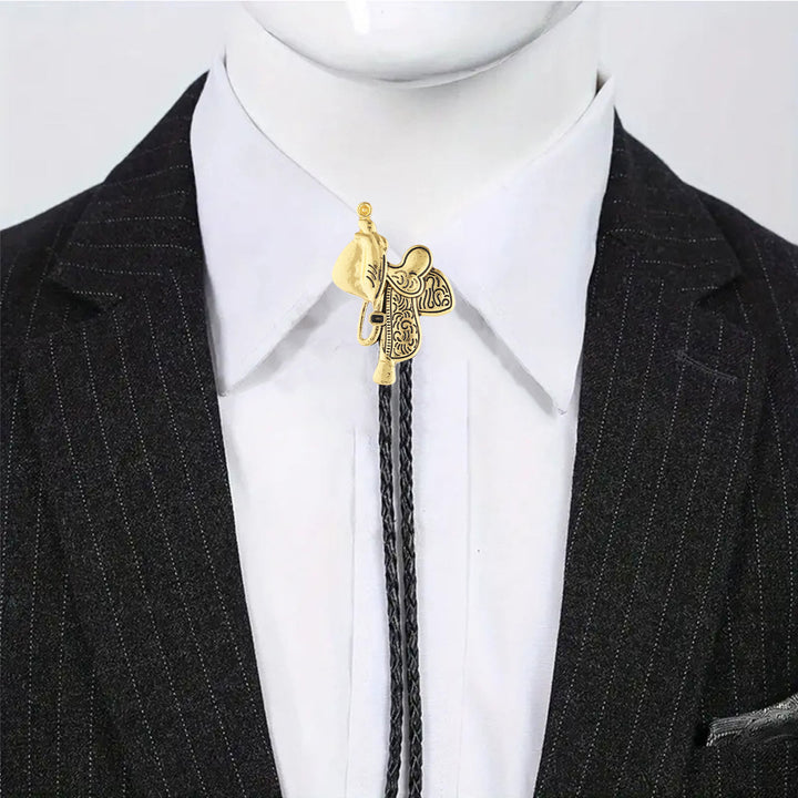Vintage Horse Saddle Bolo Tie  - image 8