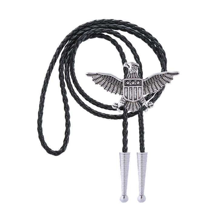 Western American Patriotic Eagle Star Shield Bolo Tie - image 11