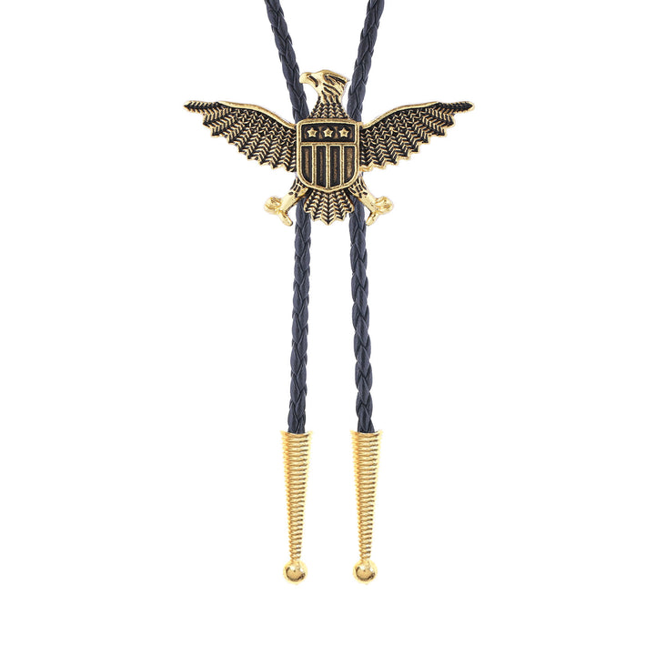 Western American Patriotic Eagle Star Shield Bolo Tie - image 5