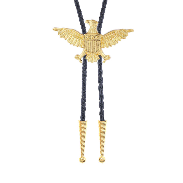 Western American Patriotic Eagle Star Shield Bolo Tie - image 15