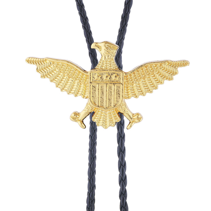 Western American Patriotic Eagle Star Shield Bolo Tie - image 14